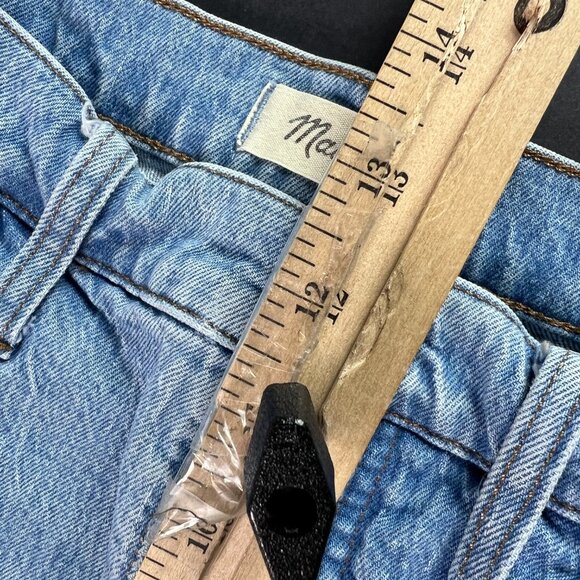 Madewell Jean Women 33x22* Balloon Baggy High Rise Crop Light Blue Denim Tag 31P - Picture 15 of 16